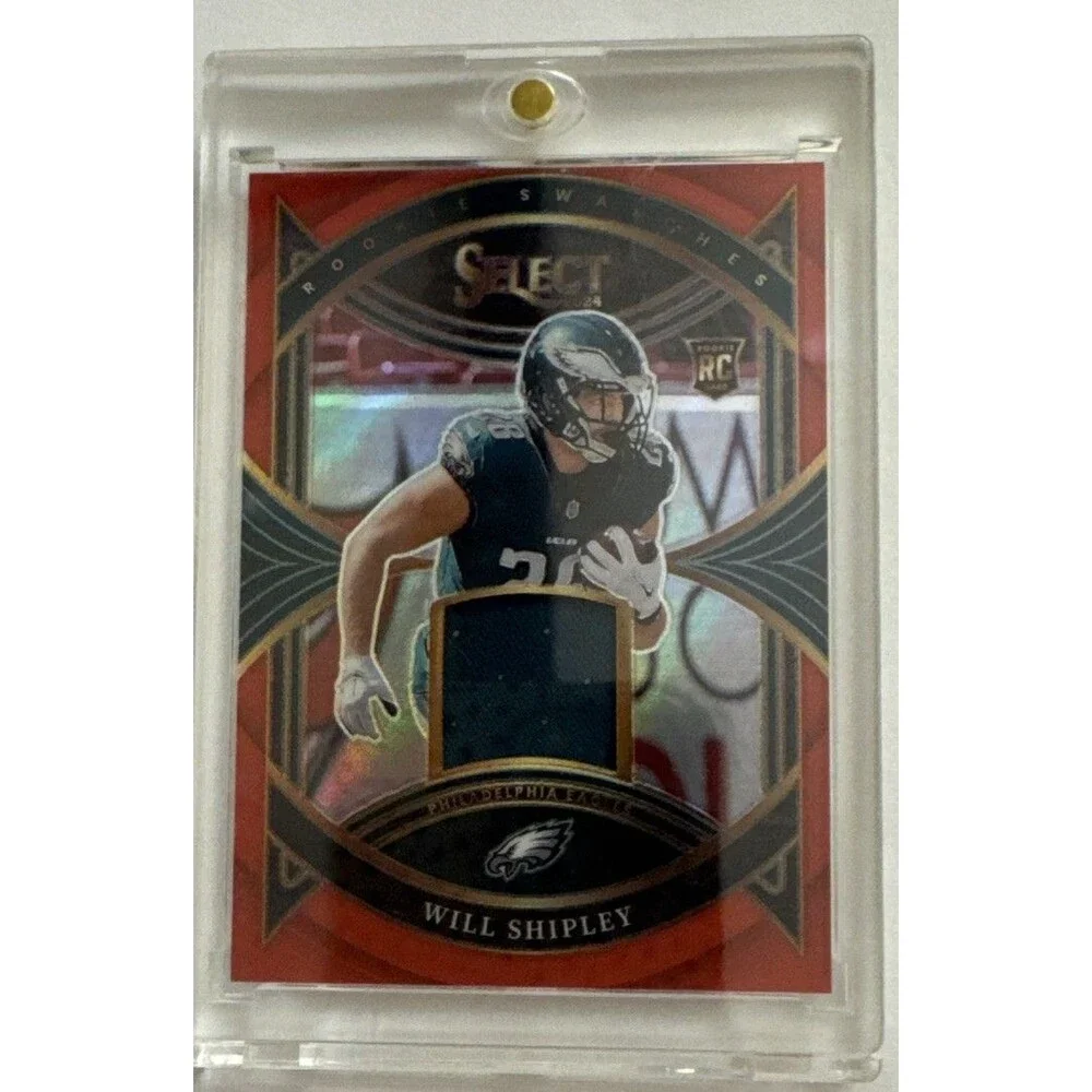 2024 Will Shipley - Panini Select Red Rookie Swatch Prizm Patch #RS-WSY RC
